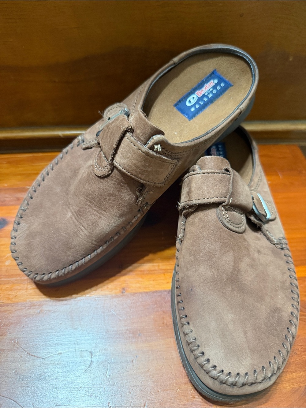 Dexter Walkmocs Brown Suede Mule Clogs and Comfort Sole SZ9